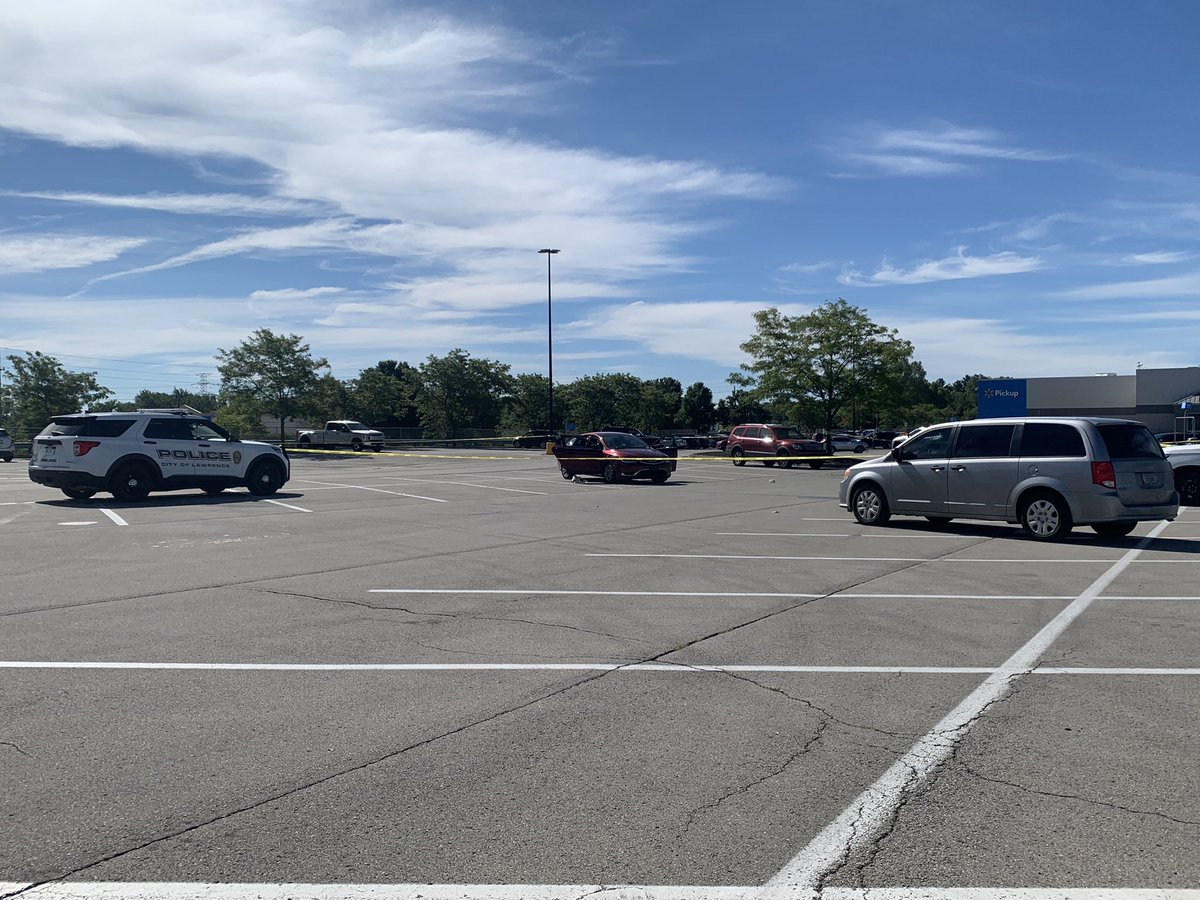 Lawrence PD investigating shooting in Walmart parking lot at Pendleton Pike.  Police say it's an isolated incident, domestic-related. Woman shot a man, who's now in critical condition.  Woman is in custody & being questioned. Gun recovered from scene