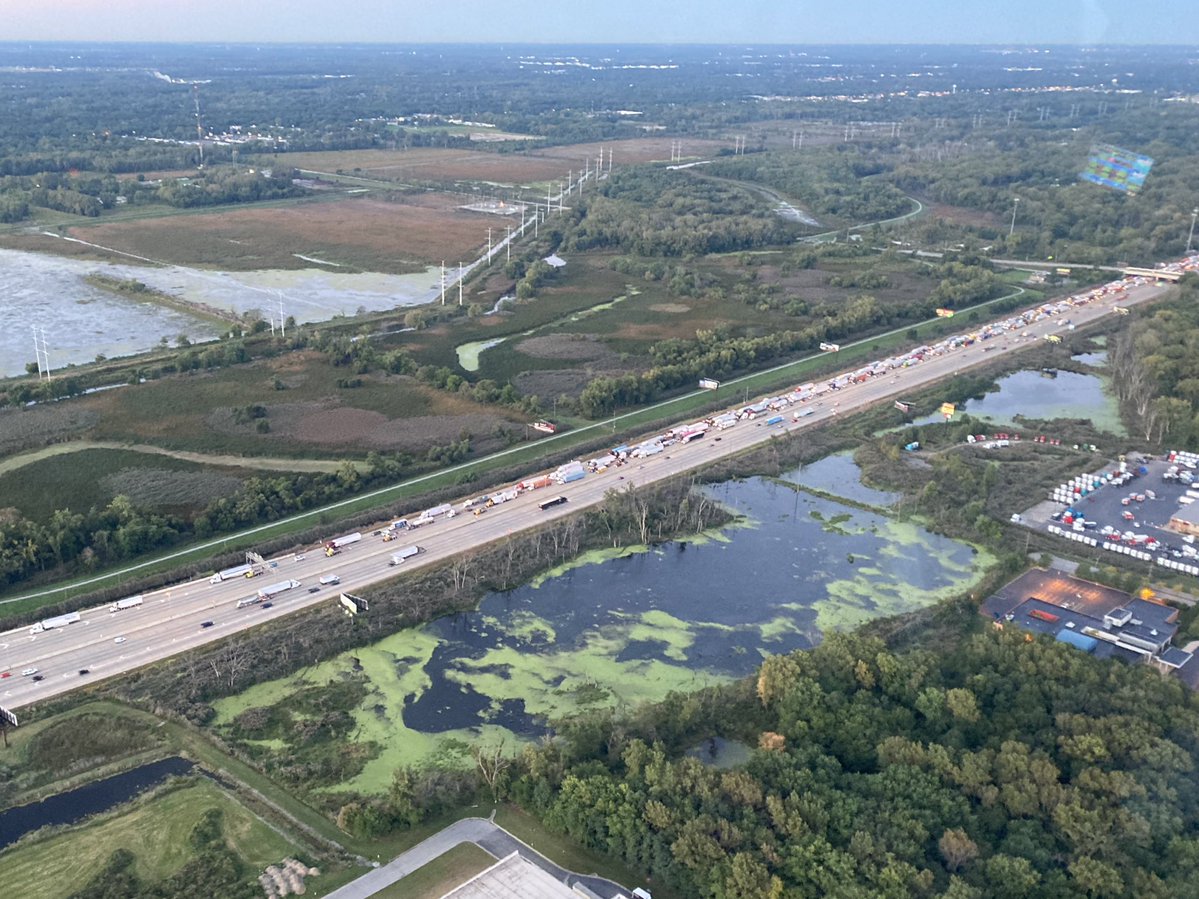 Gary - AVOID EB 80/94. ALL LANES BLOCKED AT GRANT with an awful crash involving 2 semis. Eastbound traffic  is stopped from Calumet. That's an 8 MILE backup. 