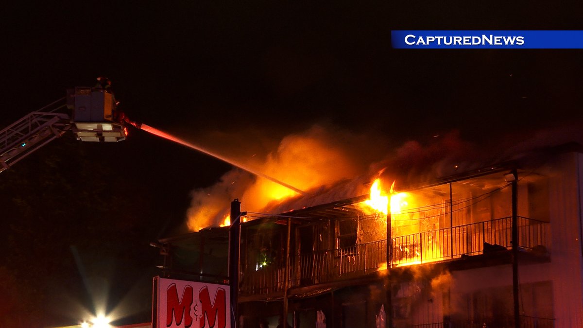 GARY, IN: Rescues were made as firefighters battled an extra-alarm fire in the 600 blk of West Ridge Road Thursday night. Aerial canon along with a deck gun and multiple hand lines were used to battle the blaze. 