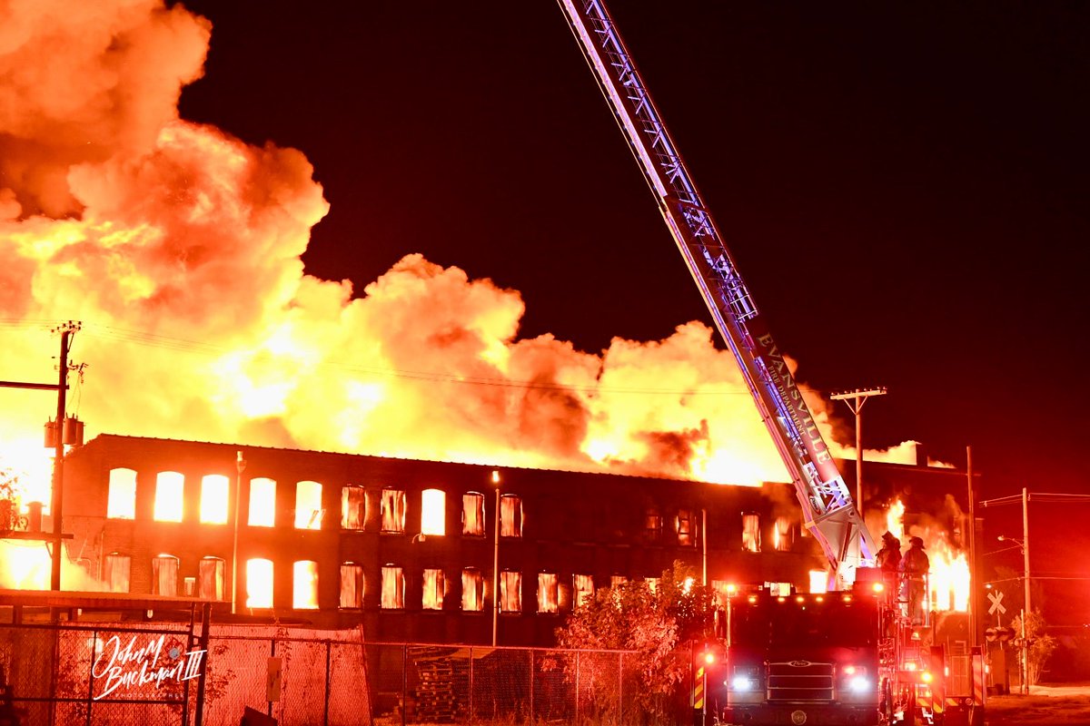 Evansville firefighters are currently on scene of a warehouse fire on the east side. Multiple companies. Severe exposures