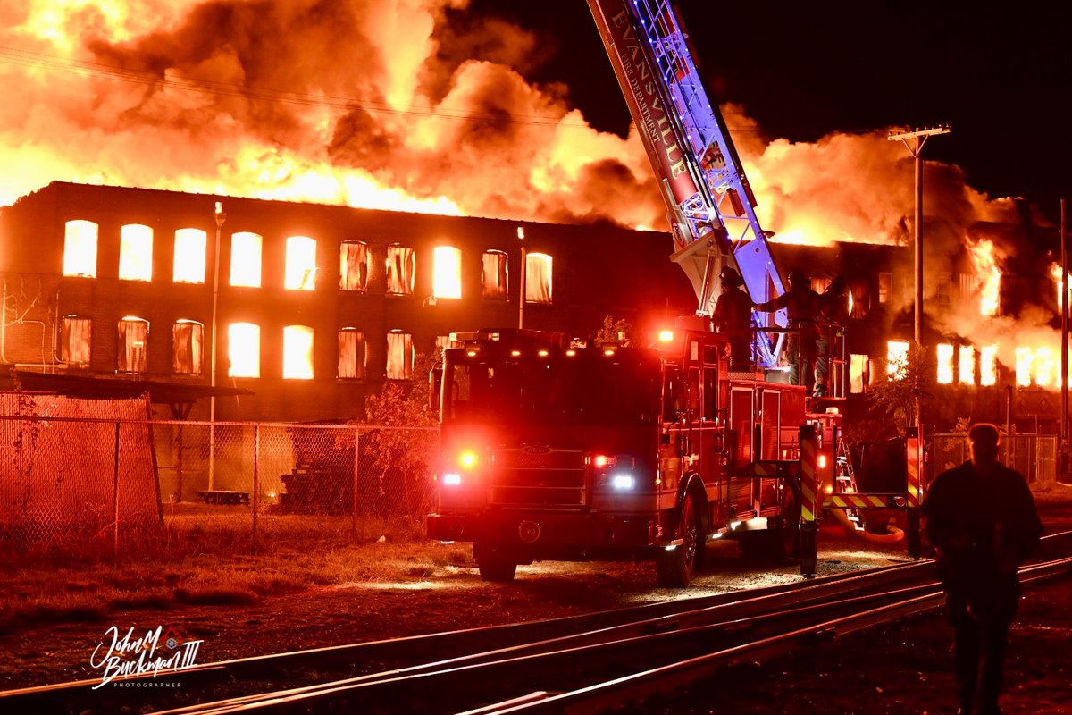 Evansville firefighters are currently on scene of a warehouse fire on the east side. Multiple companies. Severe exposures