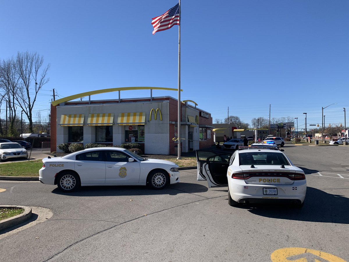 Police say 2 customers fired shots at each other inside McDonald's at 38th & Keystone. One of the 2 hit with non-life threatening injury. Shooter in custody at scene. No employees involved