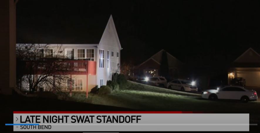 A report of a shooting led to a 3 hour SWAT stand-off in South Bend last night. Police say they found one woman injured and had to use a chemical agent to get into the home where a man had barricaded himself inside