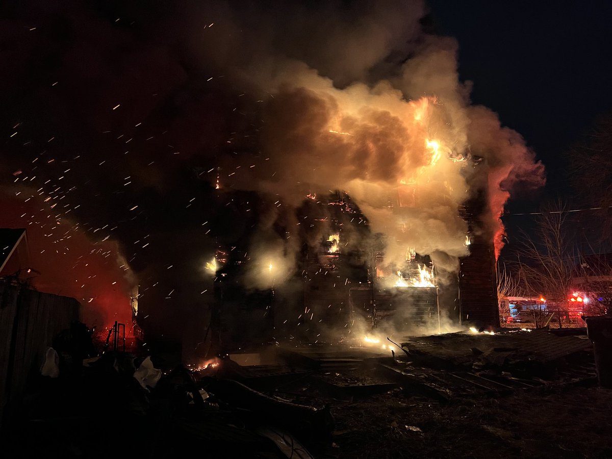 IFD says a firefighter has a slight injury after this fire on Gladstone Ave  