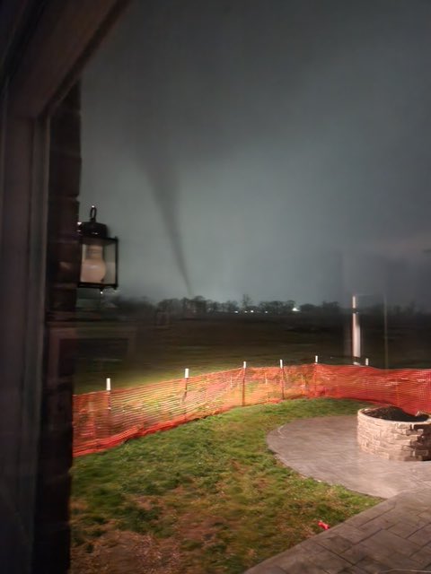 Patrick Hattabaugh shared photos of a suspected tornado moving through Whiteland on Friday night.  