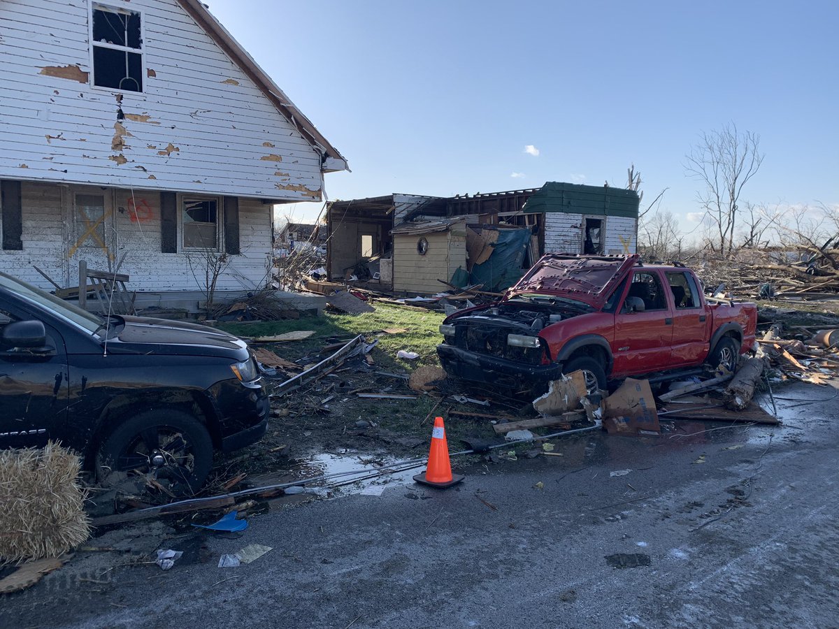 Sullivan. Homes leveled, cars destroyed and a liquor store ripped wide open. 