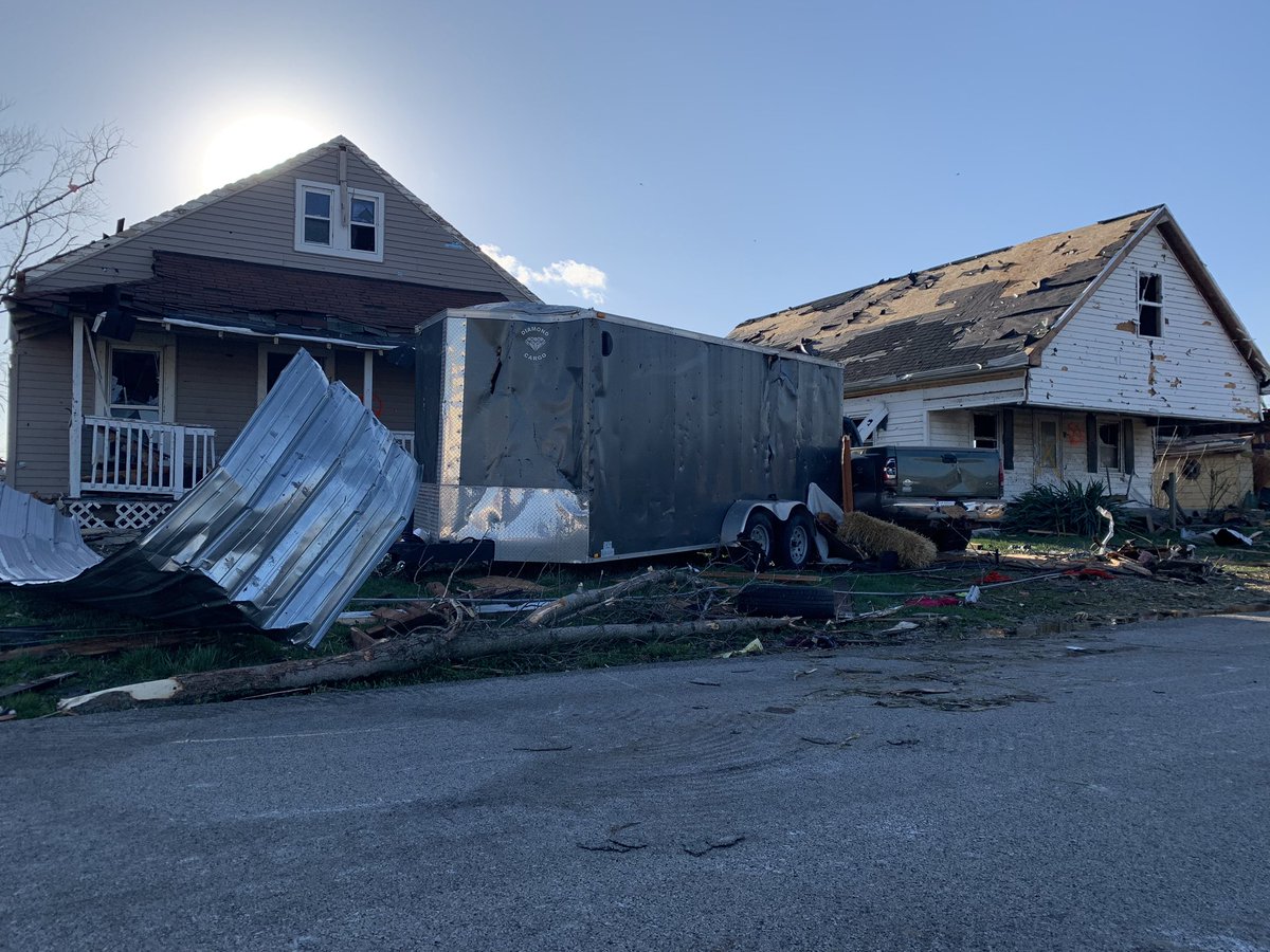 Sullivan. Homes leveled, cars destroyed and a liquor store ripped wide open. 