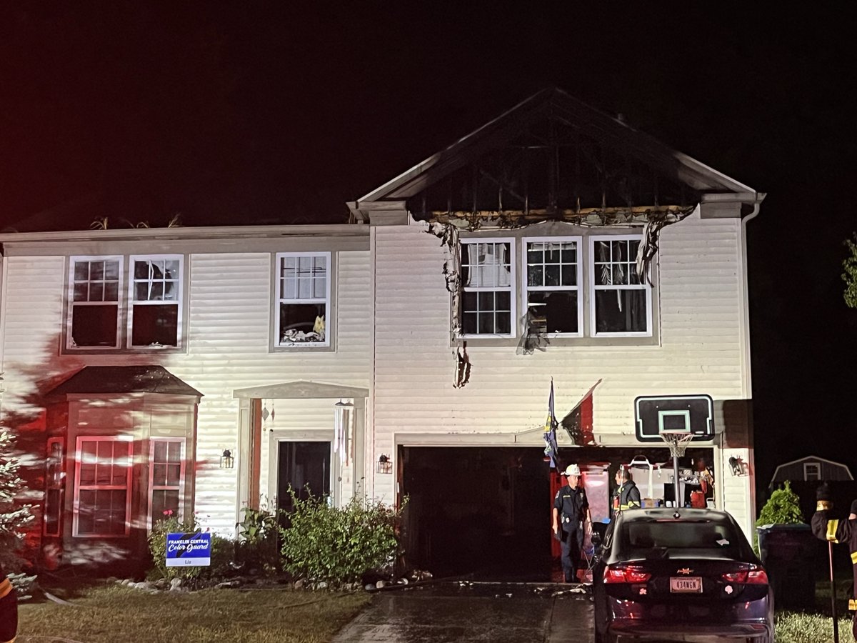 Two firefighters were hospitalized early this morning after the floor collapsed under them while battling a fire on Indy's southeast side. The blaze inside of the Acton neighborhood home was so bad that it damaged the house next to it