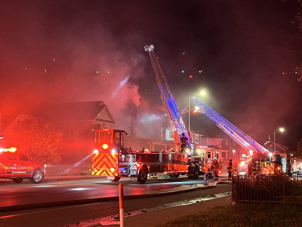 Indianapolis Fire Department crews were busy Monday morning as they battled three separate fires across Indy, with the biggest blaze just north of downtown. In this fire on North College Avenue, a firefighter was injured and three residences were burned