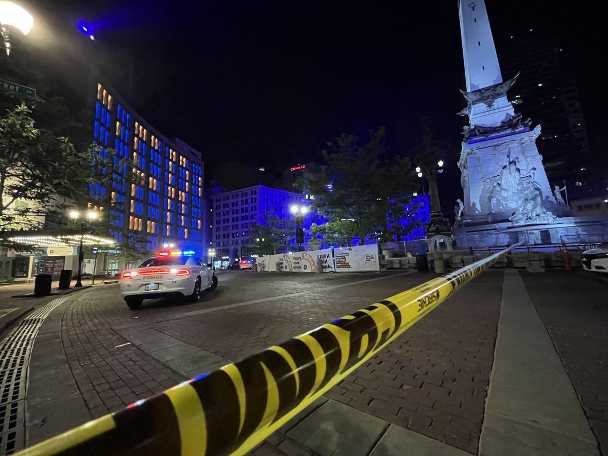 Three people are left injured after a shooting near Monument Circle 