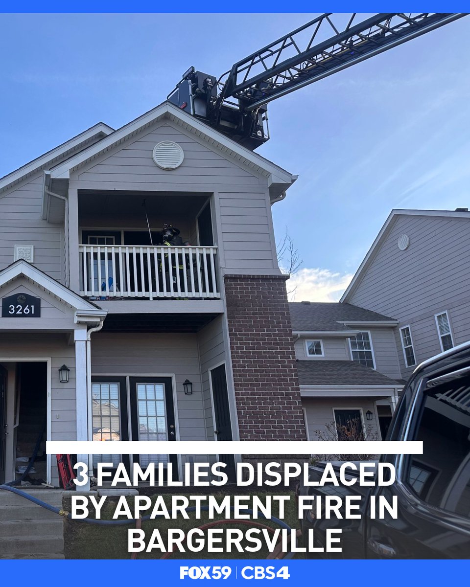 Three families were displaced by an apartment fire in Bargersville over the weekend. The Bargersville Fire Department has indicated that the blaze broke out in the 3200 block of Hartshire Drive
