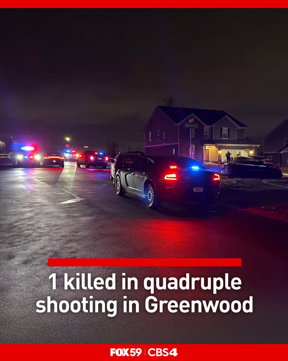 An investigation is underway after one person killed in a quadruple shooting in Greenwood Saturday night