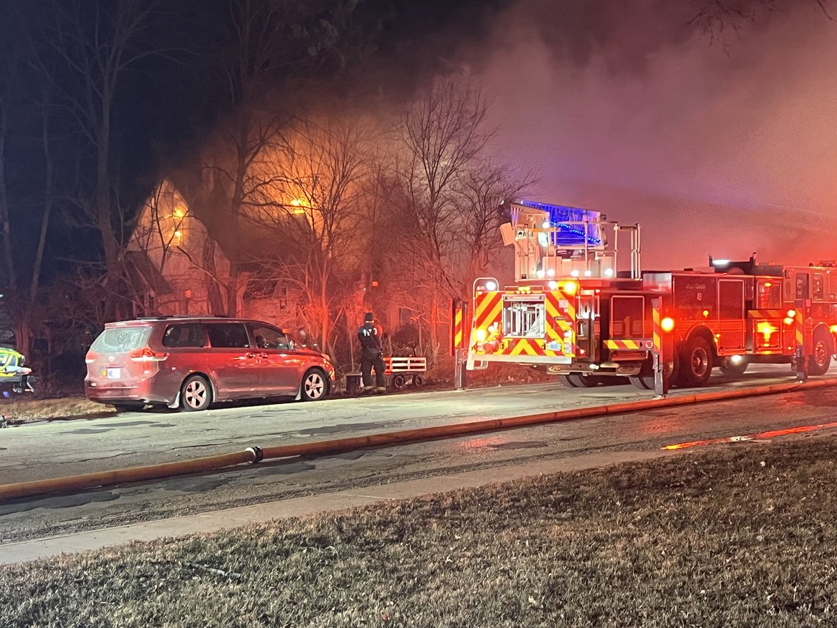 Nine people, four dogs and a cat were all displaced by a house fire earlier this morning on Indy's near northwest side.