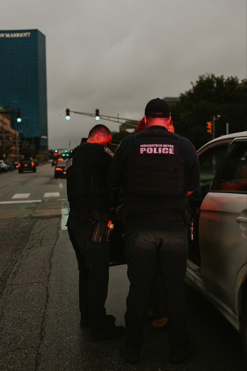 Following a traffic stop, IMPD has arrested an adult female near Washington Street for a warrant. The female was transported to the Criminal Justice Center and now we are back on patrol