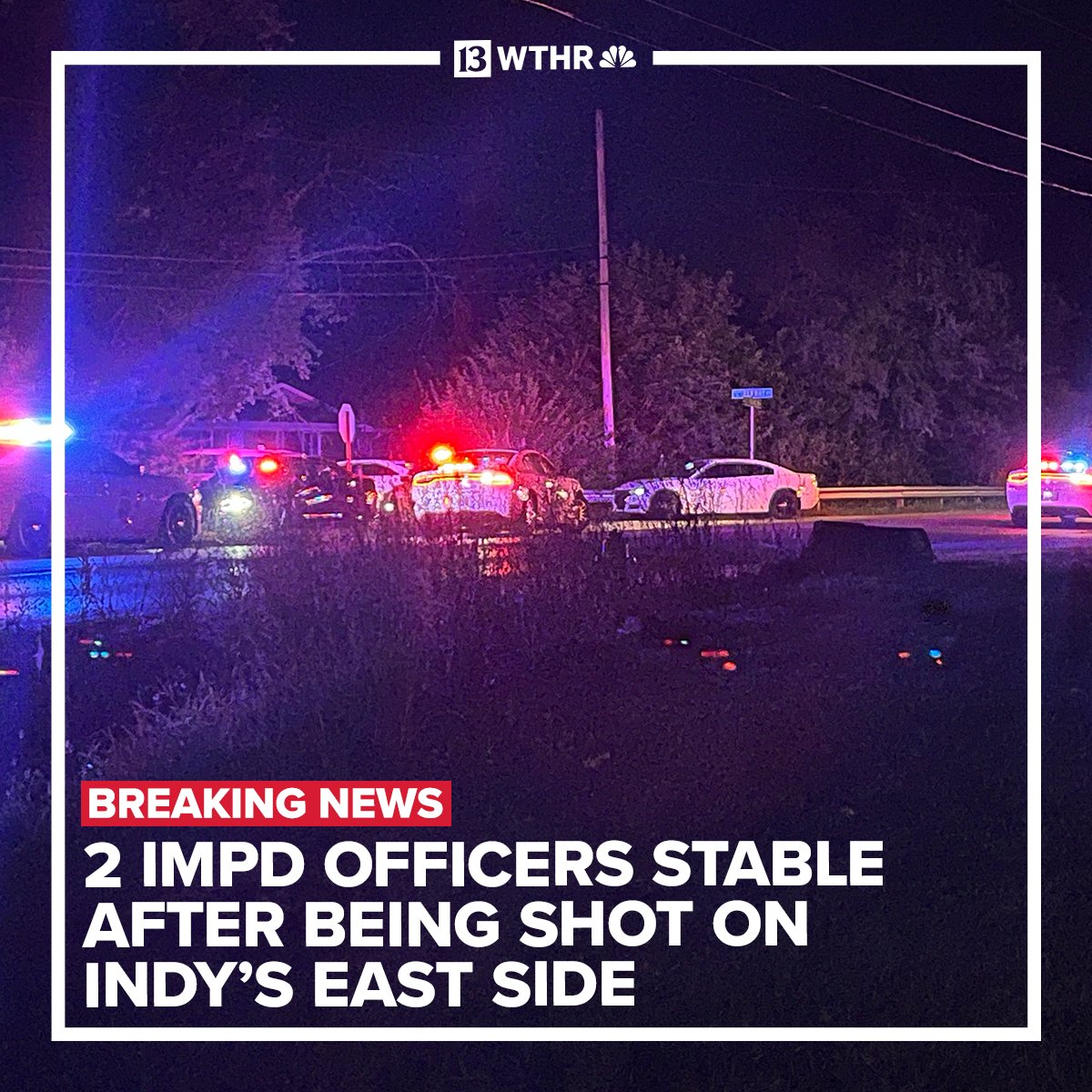 IMPD says two officers are in stable condition after they were shot prior to an officer-involved shooting Wednesday night on Indy's east side. Police said the suspect, who was also shot, is in critical condition