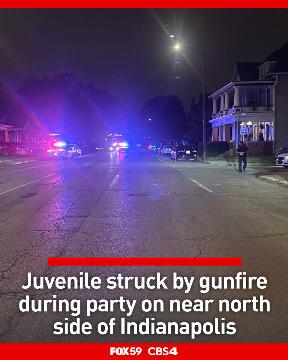 An investigation is underway after a juvenile was injured in a shooting during a party at a short term rental property on Indy's near north side Saturday night