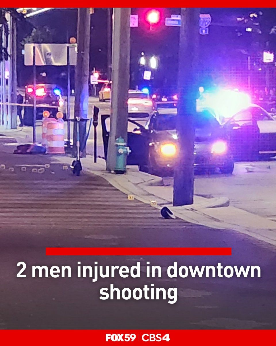 An investigation is underway after two men were injured in a shooting in downtown Indianapolis Sunday morning