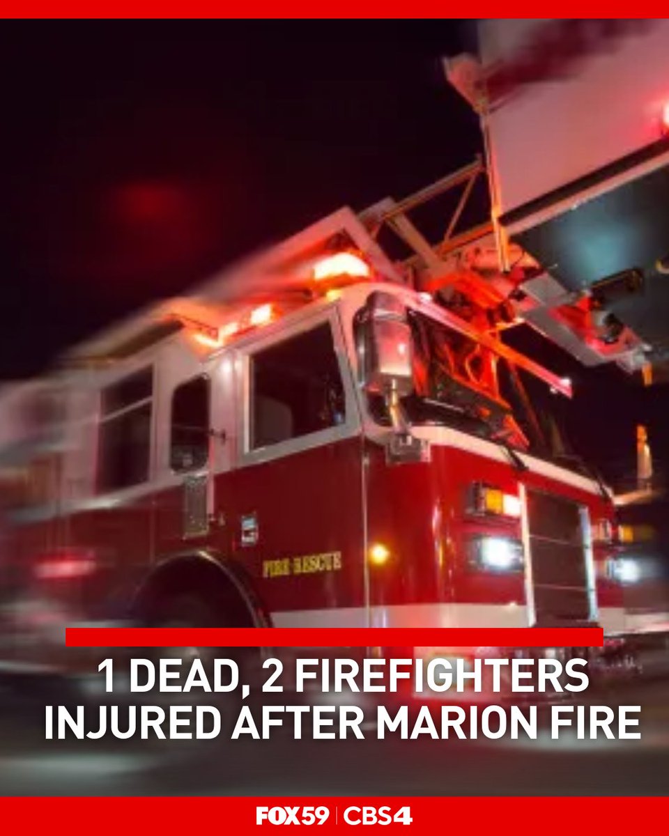 One person is dead and two firefighters were injured on Friday after a structure fire in Marion