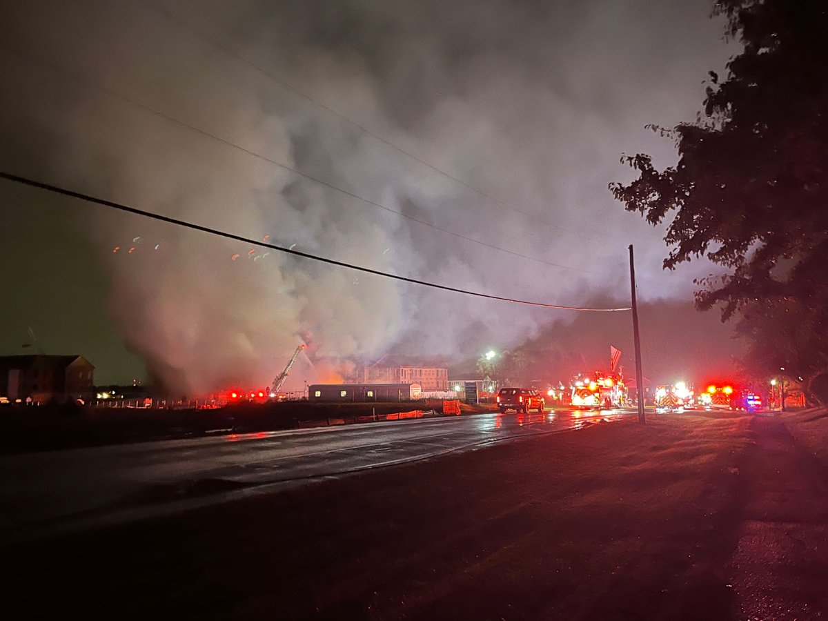 Firefighters from several Boone County departments are on the scene of a fire at an apartment complex that's under construction on South Main Street in Whitestown